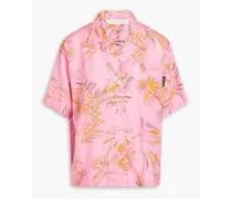 Floral-print woven shirt - Pink