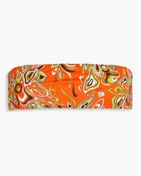 Emilio Pucci Printed bandeau bikini top - Orange Orange