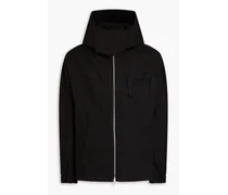 Cotton-blend hooded jacket - Black