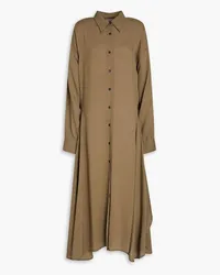 Dries van Noten Woven midi shirt dress - Green Green