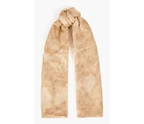 Printed cashmere scarf - Neutral