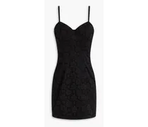 Lace underwired mini slip dress - Black
