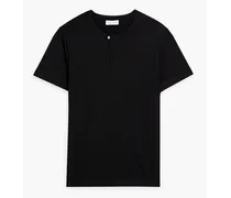 Lyocell-blend jersey pajama top - Black