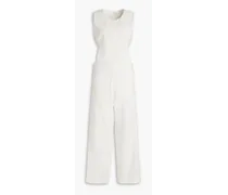 Senequier cutout linen-blend jumpsuit - White