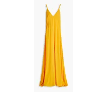 Barbara crepe maxi slip dress - Yellow