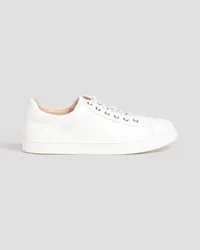 Gianvito Rossi Pebbled-leather sneakers - White White