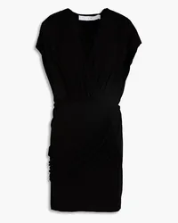 IRO Zera ruched cutout crepe mini dress - Black Black