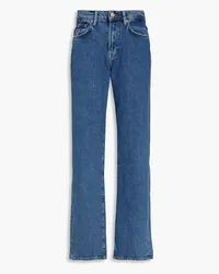 7 for all mankind Tess faded high-rise straight-leg jeans - Blue Blue