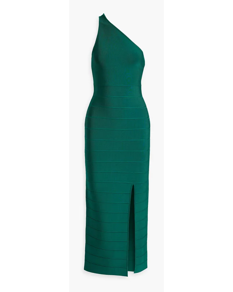 Hervé Léger One-shoulder bandage maxi dress - Green Green