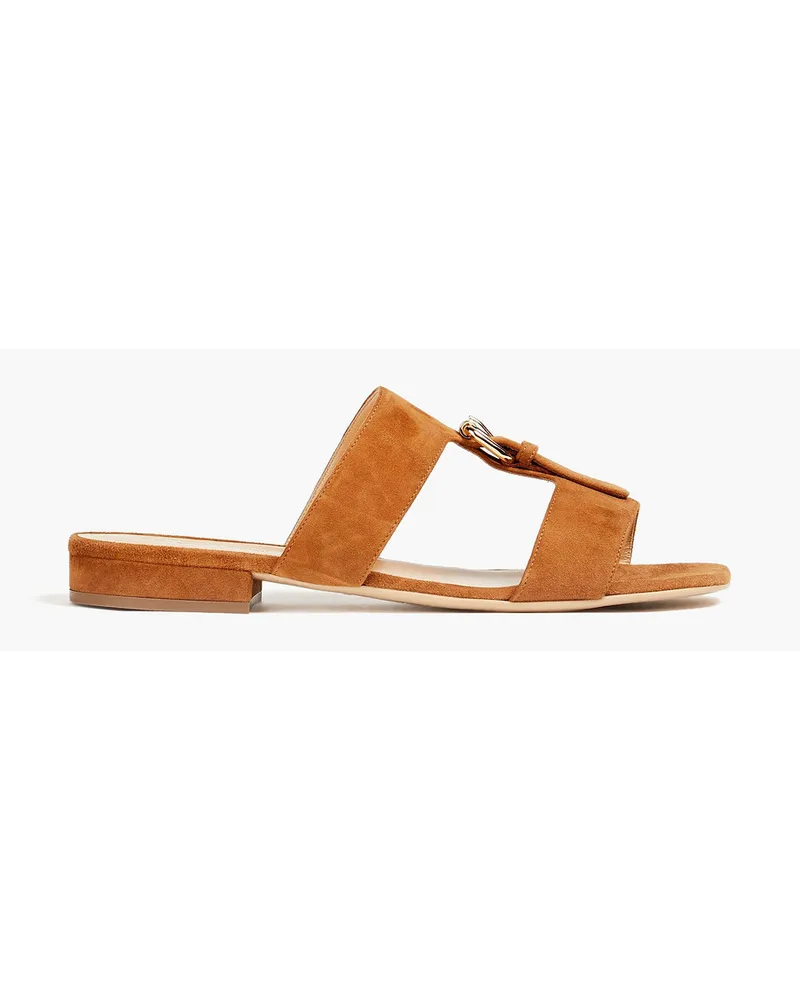 Sergio Rossi Buckled suede sandals - Brown Brown