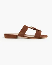 Sergio Rossi Buckled suede sandals - Brown Brown