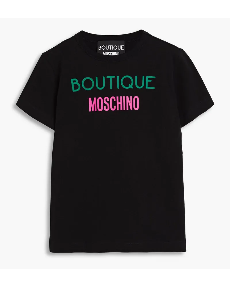 Moschino Logo-print cotton-jersey T-shirt - Black Black