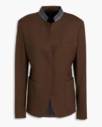 Theory Wool-blend gaberdine jacket - Brown Brown