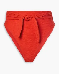 Mara Hoffman Goldie ribbed high-rise bikini briefs - Red Red