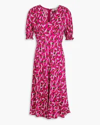 Diane von Furstenberg Jemma printed crepe dress - Purple Purple