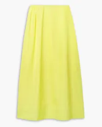 tibi Gathered shell midi skirt - Yellow Yellow