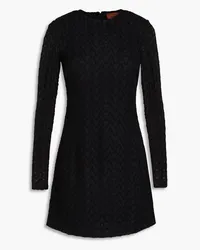 Missoni Crochet-knit wool-blend mini dress - Black Black