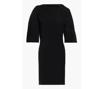 Palmero gathered cotton-jersey mini dress - Black