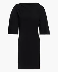 IRO Palmero gathered cotton-jersey mini dress - Black Black