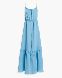 Alice + Olivia Alice Olivia - Jayda ruffled Lyocell-blend voile maxi dress - Blue Blue