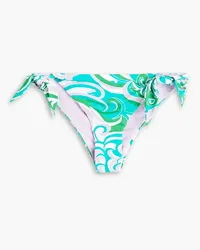 Emilio Pucci Printed low-rise bikini briefs - Green Green