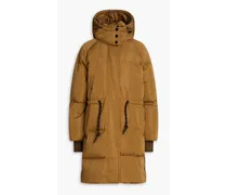 Saga quilted shell hooded down coat - Brown
