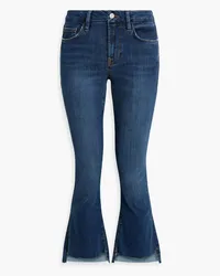 Frame Denim Distressed high-rise kick-flare jeans - Blue Blue