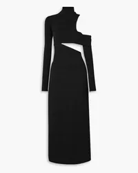 Proenza Schouler One-shoulder cutout stretch-knit midi dress - Black Black