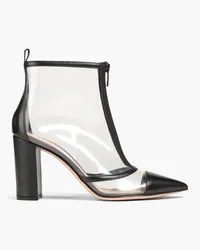 Gianvito Rossi Watson leather-trimmed PVC ankle boots - Black Black