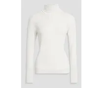 Wool turtleneck sweater - White