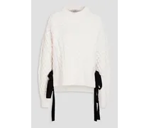 Ines cable-knit sweater - White