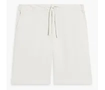 Sergio cotton-blend twill drawstring shorts - Gray