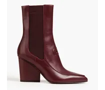 Marieo leather ankle boots - Burgundy