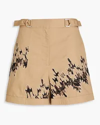 3.1 phillip lim Lace-trimmed cotton shorts - Neutral Neutral