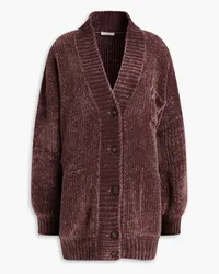 Brunello Cucinelli Bead-embellished cashmere-blend cardigan - Purple Purple