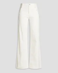 CAMI NYC Luanne bead-embellished cotton-blend wide-leg pants - White White