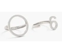 Set of two silver-tone rings - Metallic