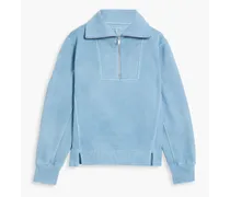 Crosby cotton-fleece half-zip sweatshirt - Blue