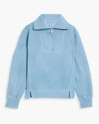 Alex Mill Crosby cotton-fleece half-zip sweatshirt - Blue Blue