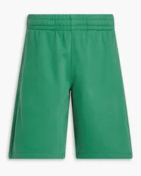 Kitsuné French cotton-blend terry drawstring shorts - Green Green