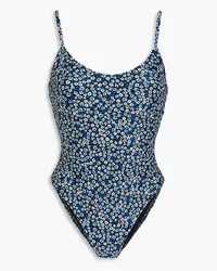 Matteau The Scoop floral-print swimsuit - Blue Blue