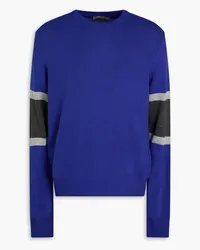 Canali Intarsia-knit sweater - Blue Blue