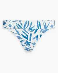 Onia Karina printed mid-rise bikini briefs - Blue Blue