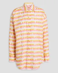 Zimmermann Printed ramie shirt - Orange Orange