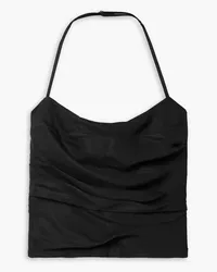 Reformation Kalen open-back draped TENCEL Lyocell top - Black Black