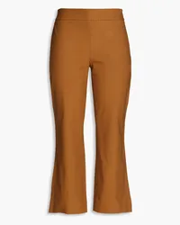 Vince Cropped twill flared pants - Brown Brown