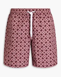 Frescobol Carioca Mid-length printed swim shorts - Purple Purple