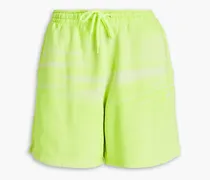 Printed French cotton-terry shorts - Yellow