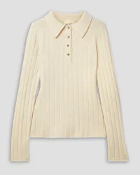 KHAITE Hans ribbed cashmere sweater - White White