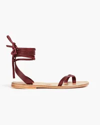 Officine Generale Aurelia leather sandals - Burgundy Burgundy